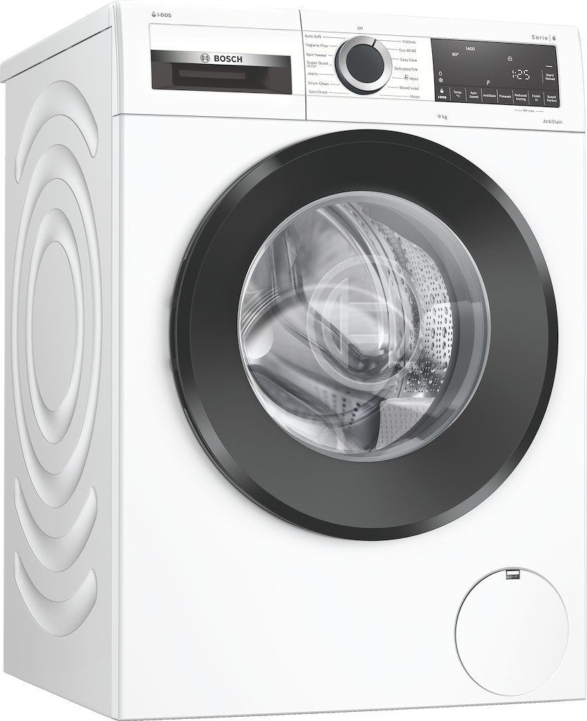 Bosch Series 6 WGG244A9GB Washing Machine, 9kg Load, 1400rpm Spin, White