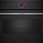 Bosch CEG732XB1B Series 8 Built-In Microwave with Grill, Black