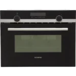 Siemens CM585AGS0B iQ500 Built-In Combination Microwave Oven with Hot Air, Black & Stainless Steel