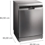 Siemens IQ-500 SN25EI13CE Full Size Dishwasher - Brushed Steel - A Rated