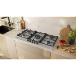 Neff N70 T29CIR8N0 90cm Gas Hob, Stainless Stee